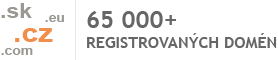 65 000+ Registrovaných domén